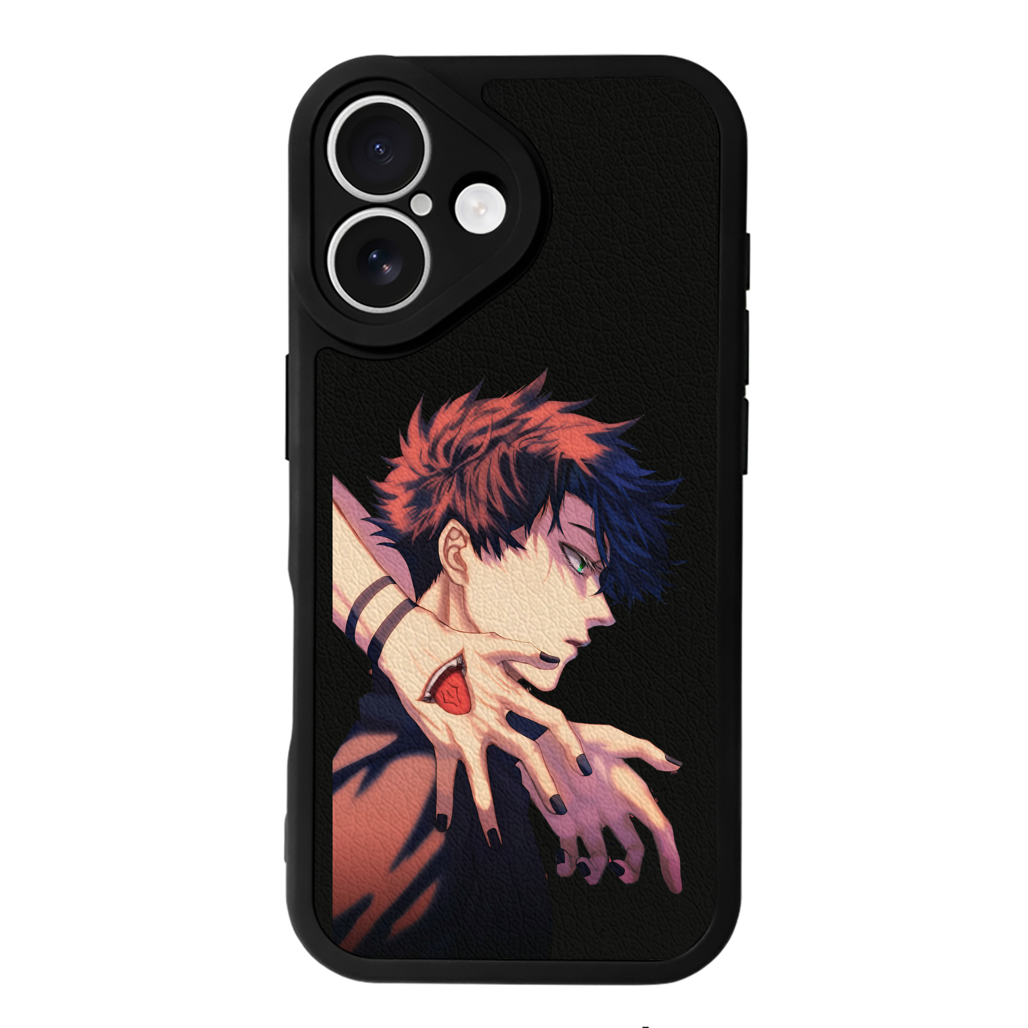 （画像用） 呪術廻戦 Jujutsu Kaisen 【iPhone 16シリーズ対応】シリコンスマホケース（レザー調） 材質：シリコン